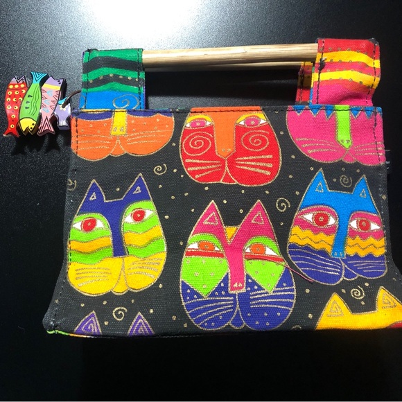 NWOT Very Rare Laurel Burch Multi Coloured Clutch (Sm) - Picture 5 of 17